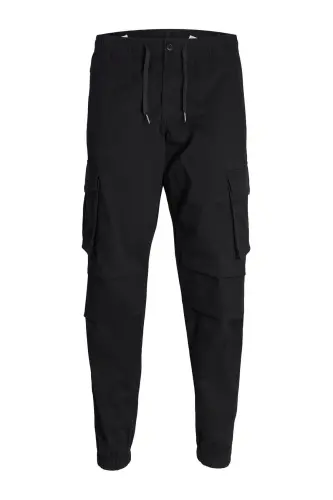 Men's Side Pocket Cargo Pants - Kane Noah-Black 