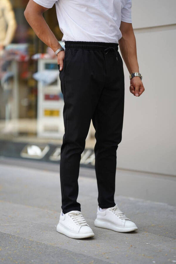 Men's Side Pocket Elastic Waist Drawstring Double Leg Relaxed Fit Comfortable Cut Jogger Pants - 10