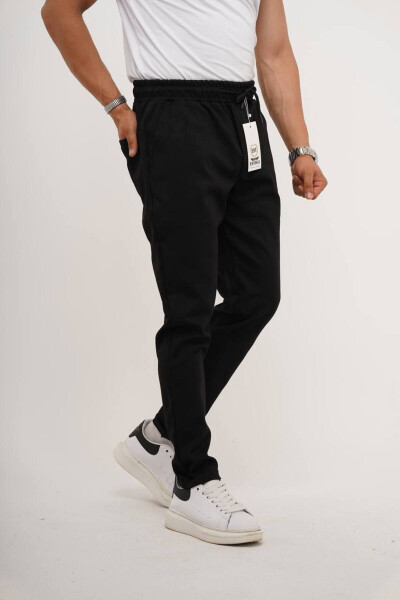 Men's Side Pocket Elastic Waist Drawstring Double Leg Relaxed Fit Comfortable Cut Jogger Pants - 14