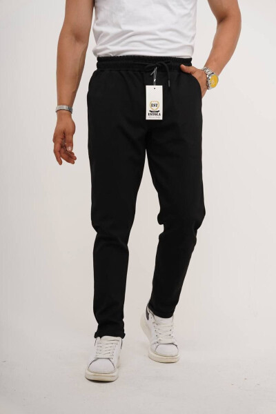 Men's Side Pocket Elastic Waist Drawstring Double Leg Relaxed Fit Comfortable Cut Jogger Pants - 5