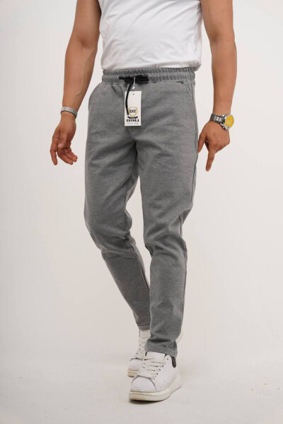 Men's Side Pocket Elastic Waist Drawstring Double Leg Relaxed Fit Jogger Pants - 14