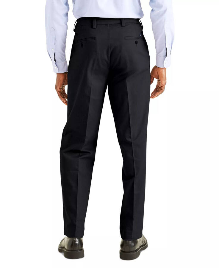 Men's Signature Classic Fit Iron Free Khaki Pants with Stain Defender Beautiful Black - 2