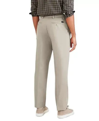 Men's Signature Classic Fit Pleated Iron Free Pants with Stain Defender-Cloud - DOCKERS (1)