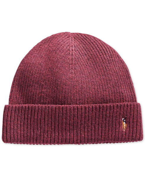 Men's Signature Cuff Hat Aged Wine Heather - 1