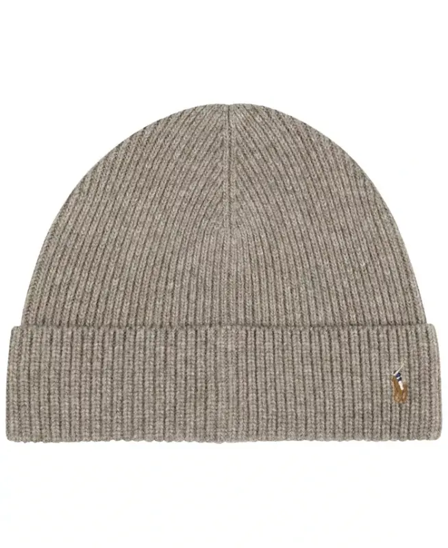 Men's Signature Cuff Hat - Oatmeal Heather - POLO RALPH LAUREN