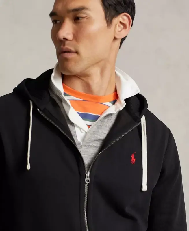 Men's Signature Fleece Hoodie-Ash Grey Heather - 7