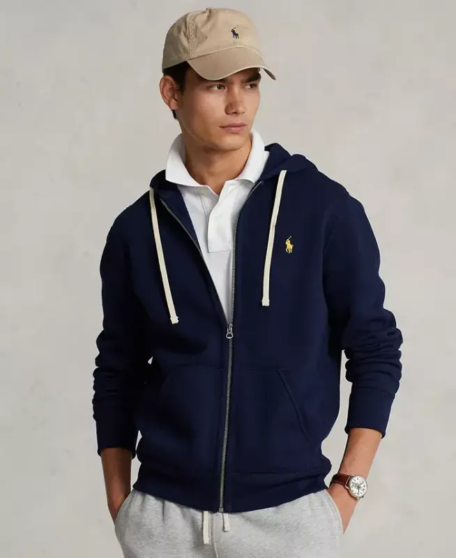 Men's Signature Fleece Hoodie-Cruise Navy - 1