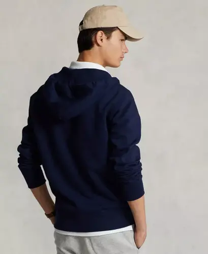 Men's Signature Fleece Hoodie-Cruise Navy - 2