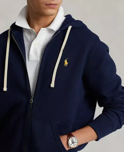 Men's Signature Fleece Hoodie-Cruise Navy - 3