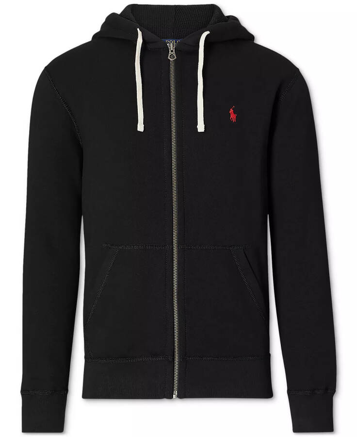 Men's Signature Fleece Hoodie Polo Black - 3