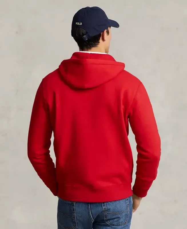 Men's Signature Fleece Hoodie-Red - 2