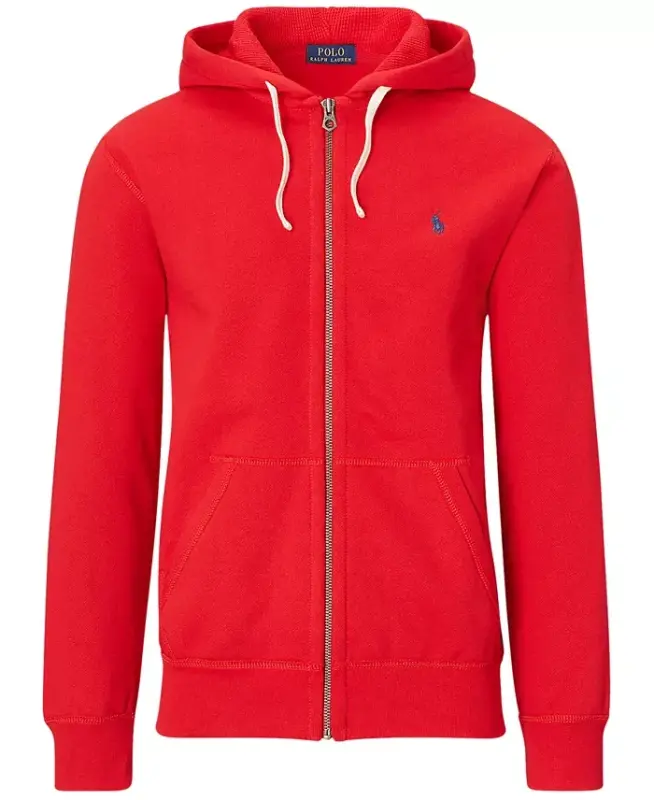 Men's Signature Fleece Hoodie-Red - 5