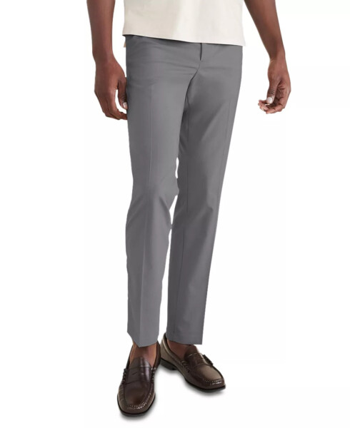 Men's Signature Go Slim-Fit Khaki Pants Car Park Grey - 1