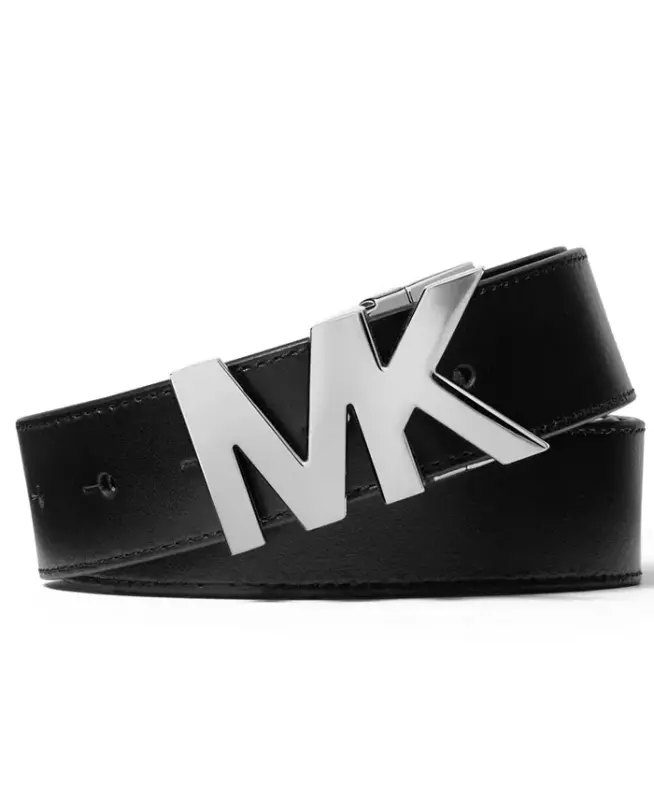 Men's Signature Reversible Logo Buckle Belt - White/Black - 3