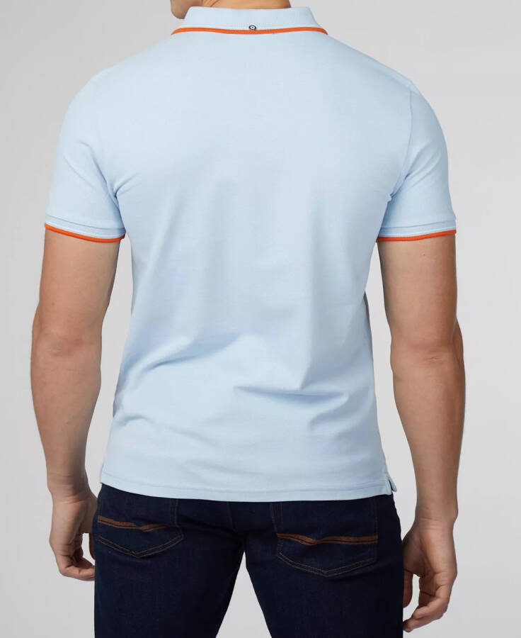 Men's Signature Short Sleeve Polo Shirt Pale Blue - 2