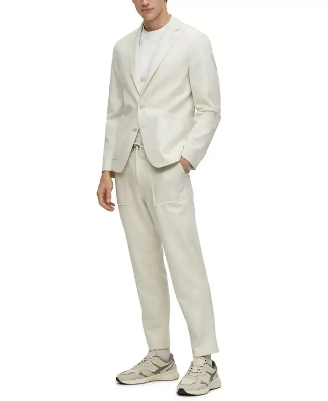 Men's Signature-Stripe Cuffs T-shirt - White - 3