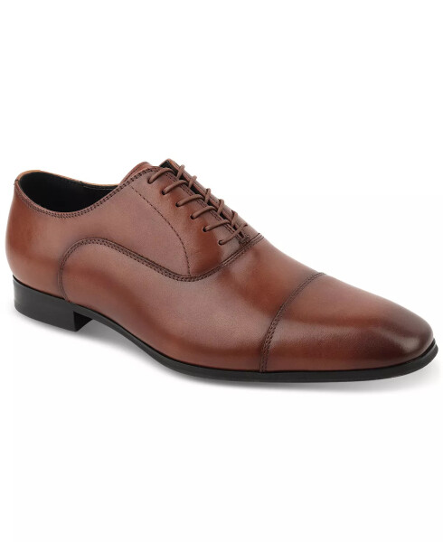 Men's Silas Cap Toe Oxford Dress Shoe, Created for Modazone Brown - 1