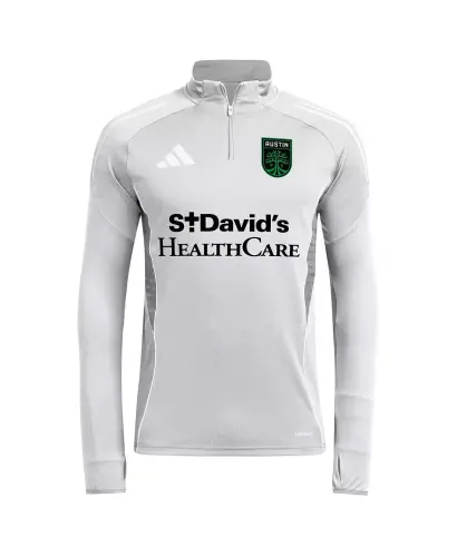 Men's Silver Austin FC 2025 Quarter-Zip Long Sleeve Training Top-Silver - 3