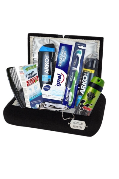 Men's Skin Care Set - Black Groom Dowry Engagement Treasure Chest Set Gp0829 - 1