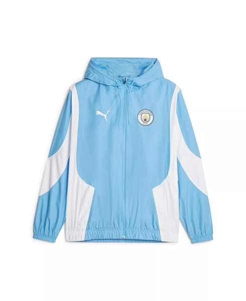 Men's Sky Blue Manchester City 2023/24 Pre-Match Anthem Full-Zip Hoodie Jacket Sky Blue - 2