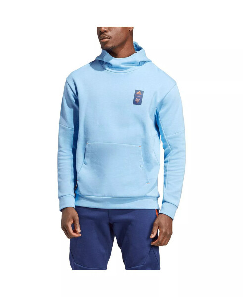 Men's Sky Blue New York City FC Travel Pullover Hoodie Sky Blue - 1