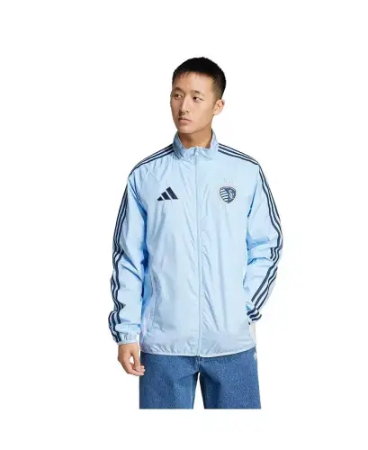 Men's Sky Blue/White Sporting Kansas City 2025 Anthem Reversible Full-Zip Jacket-Light Blue, White - 3