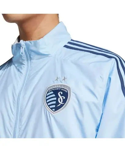 Men's Sky Blue/White Sporting Kansas City 2025 Anthem Reversible Full-Zip Jacket-Light Blue, White - 5
