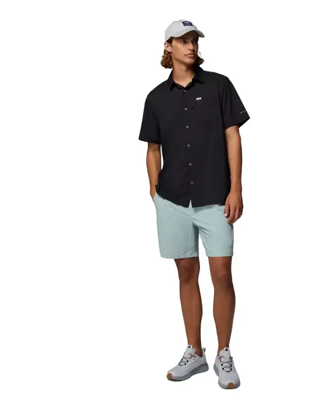 Men's Slack Tide Camp Shirt-Black - 2