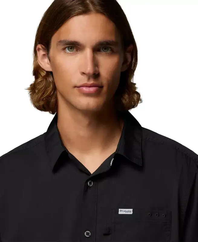 Men's Slack Tide Camp Shirt-Black - 4