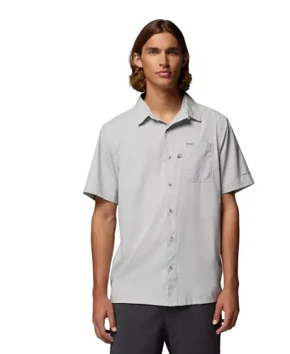 Men's Slack Tide Camp Shirt-Cool Gray 