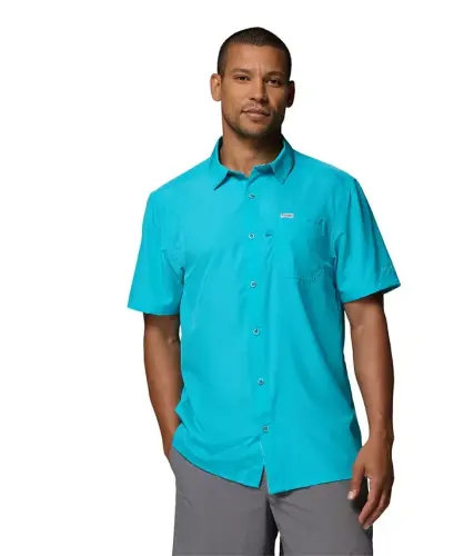 Men's Slack Tide Camp Shirt - Ocean Teal 