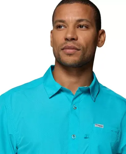 Men's Slack Tide Camp Shirt - Ocean Teal - 3