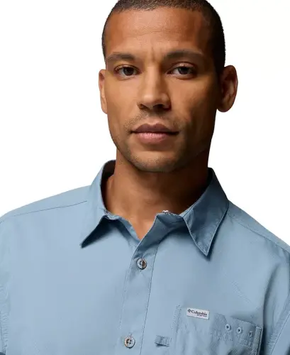 Men's Slack Tide Camp Shirt-Vivid Blue - COLUMBIA (1)
