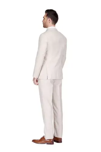 Men's Slim Fit 2-Piece Double Breasted Suit - 3