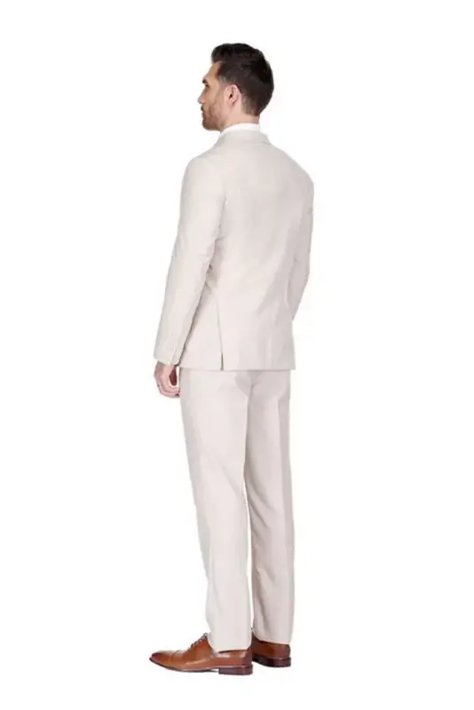 Men's Slim Fit 2-Piece Double Breasted Suit - 3