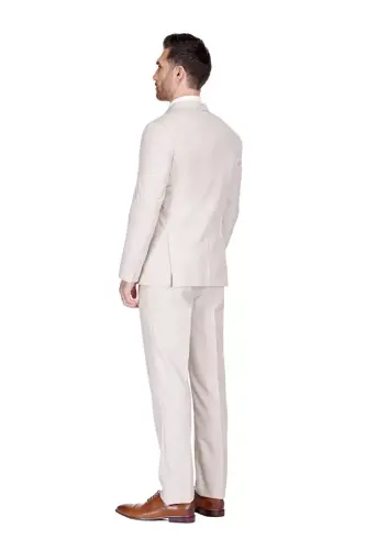 Men's Slim Fit 2-Piece Double Breasted Suit - 4