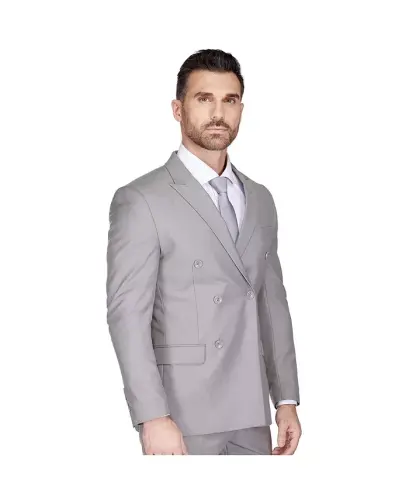 Men's Slim Fit 2-Piece Double Breasted Suit 