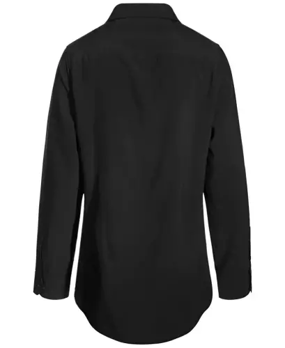 Men's Slim Fit 4-Way Stretch Dress Shirt, Created for Modazone - Slim - Deep Black - 3