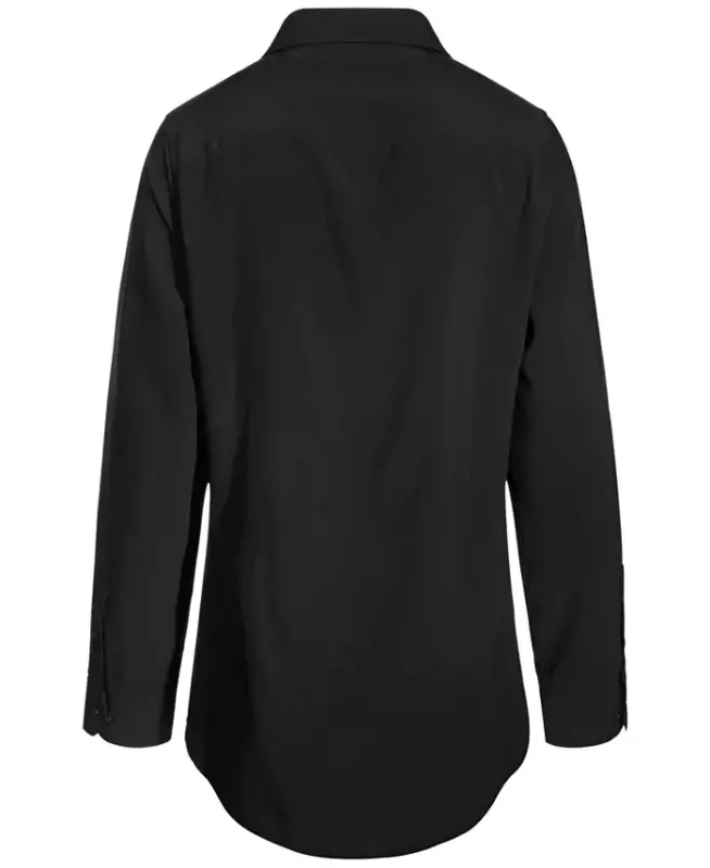 Men's Slim Fit 4-Way Stretch Dress Shirt, Created for Modazone - Slim - Deep Black - 3