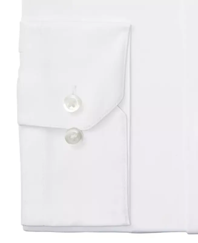 Men's Slim Fit 4-Way Stretch Dress Shirt, Created for Modazone - Slim - White - 5
