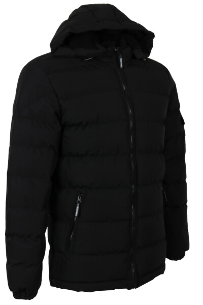 Men's Slim Fit Black Puffer Jacket RAR01233 - 3