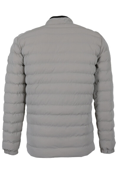Men's Slim Fit Carbon Leather Puffer Jacket RAR01227 - 6