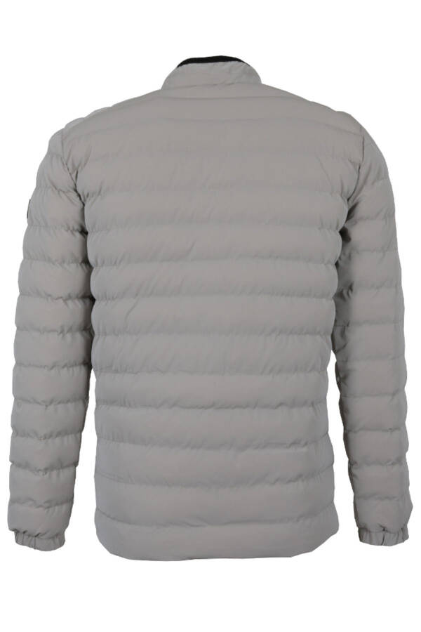 Men's Slim Fit Carbon Leather Puffer Jacket RAR01227 - 6