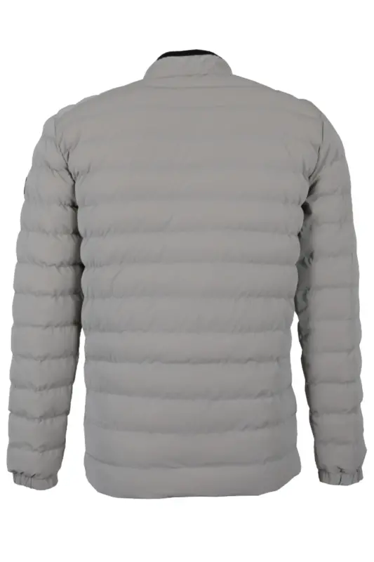 Men's Slim Fit Carbon Leather Puffer Jacket RAR01227 - 6