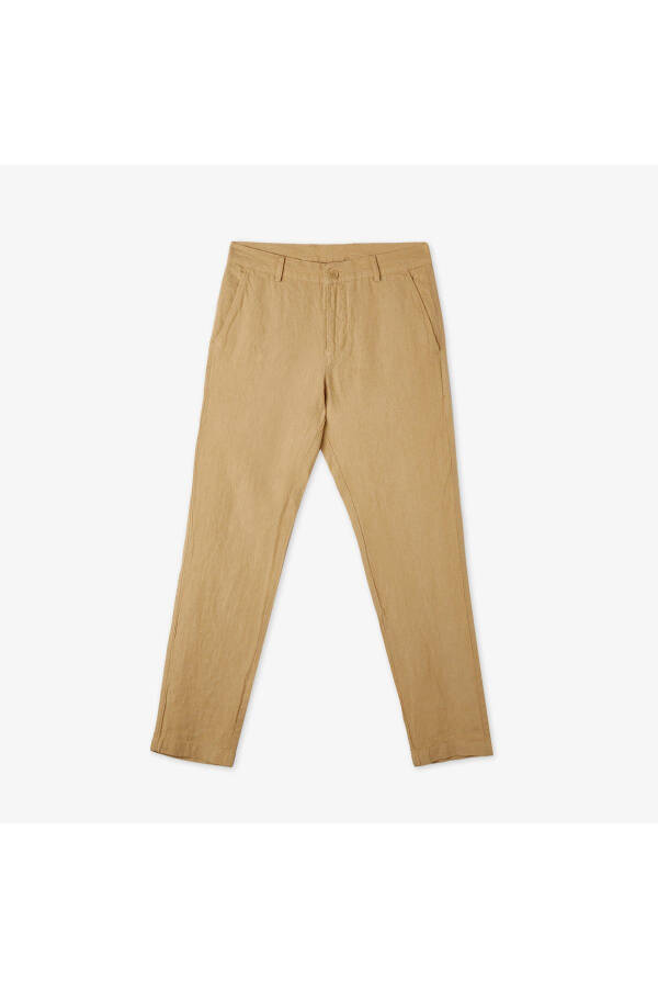 Men's Slim Fit Chino Beige Pants - 10