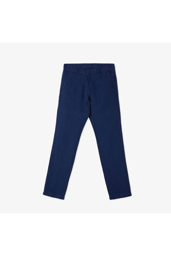 Men's Slim Fit Chino Navy Pants - 8