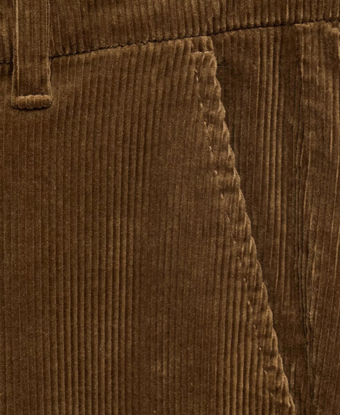 Men's Slim-Fit Corduroy Pants Ecru - 7