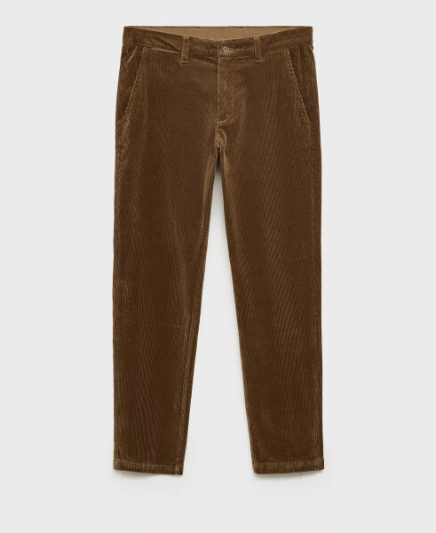 Men's Slim-Fit Corduroy Pants Ecru - 8