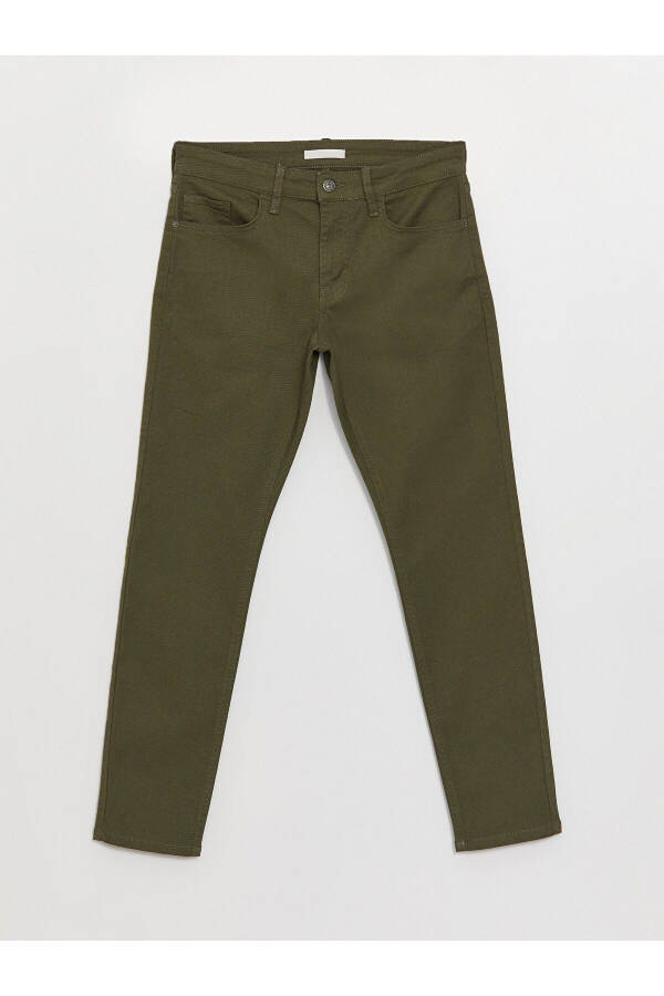 Men's Slim Fit Cotton Chino Pants in Khaki - 13