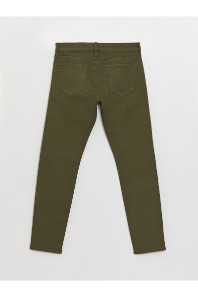 Men's Slim Fit Cotton Chino Pants in Khaki - 14